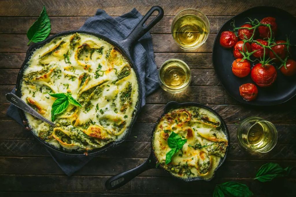 Fontina and Spinach Stuffed Shells