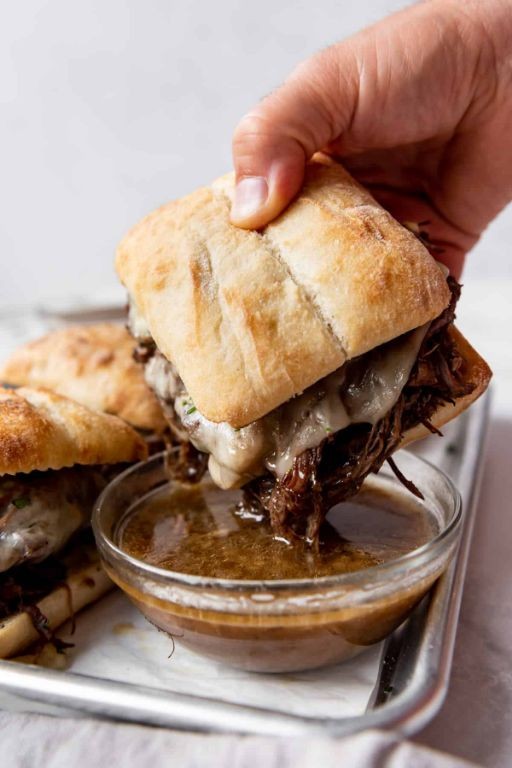 French Dip Sandwiches with Slow-Cooked Beef