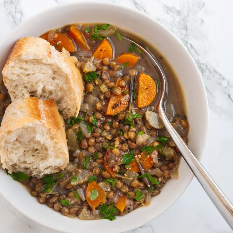 French Lentil Soup with Rosemary and Thyme