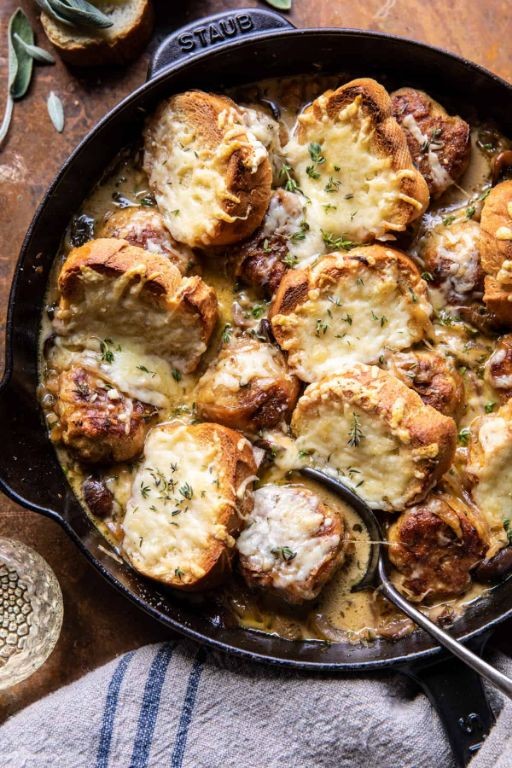 French Onion Soup Inspired Meatballs