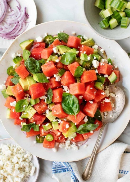 Fresh Watermelon Feta Salad