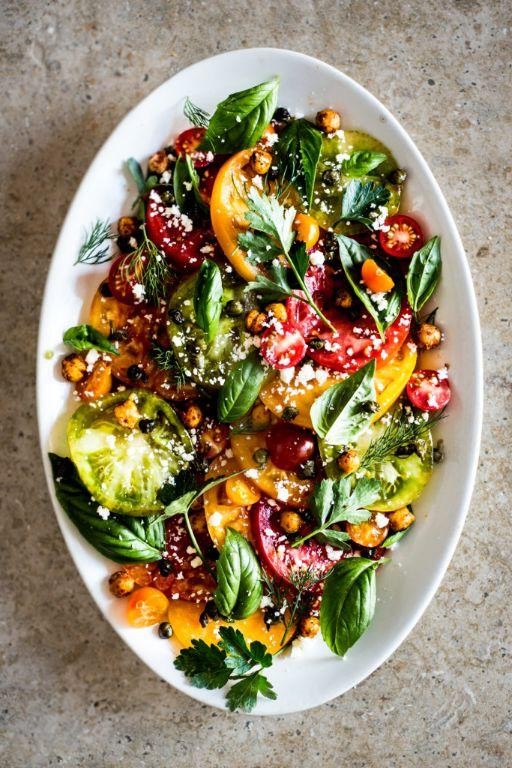 Frisee and Cherry Tomato Salad with Herb Dressing