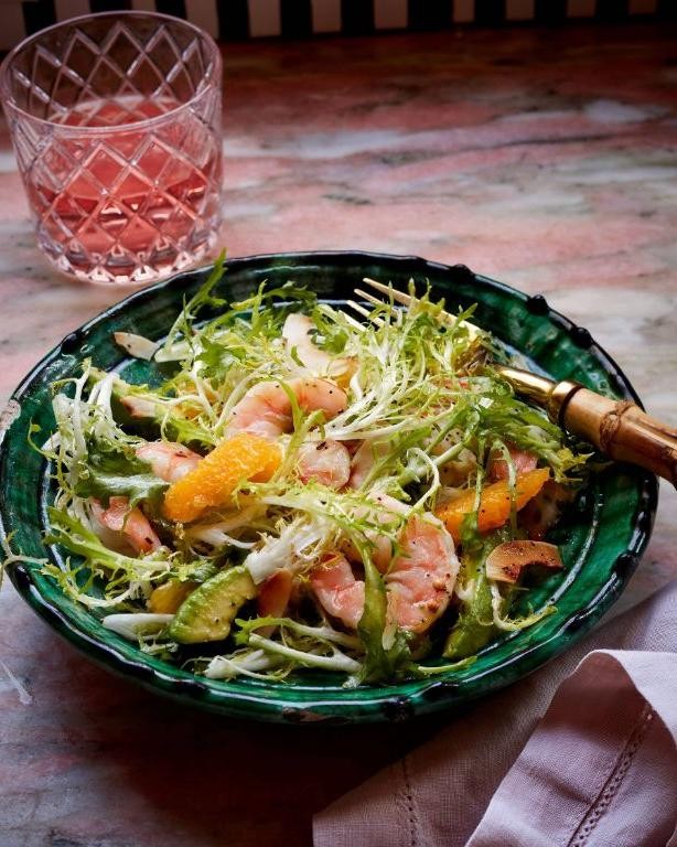 Frisee and Grilled Shrimp Salad