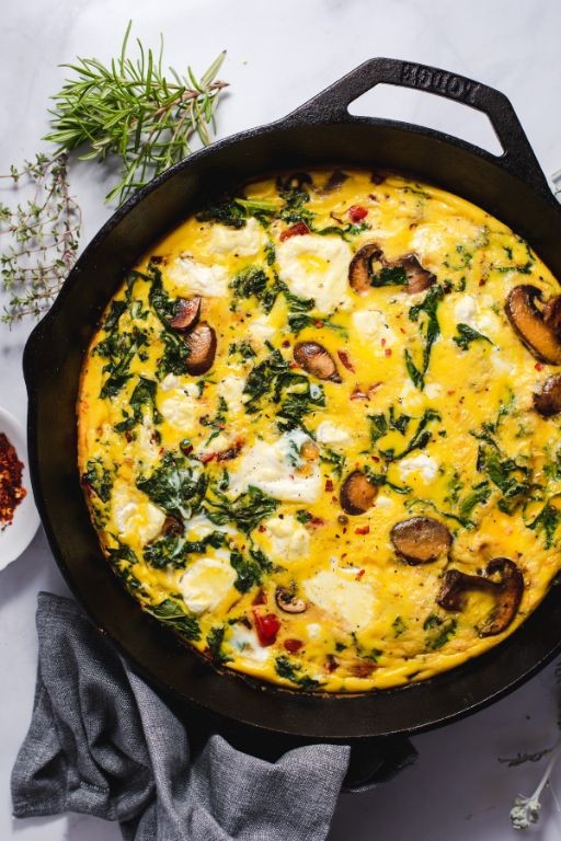 Frittata with Mushrooms and Goat Cheese