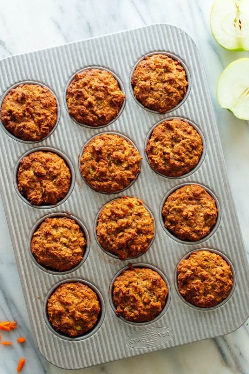 Frozen Carrot and Apple Muffins