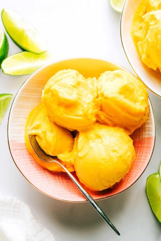 Frozen Mango Lime Sorbet