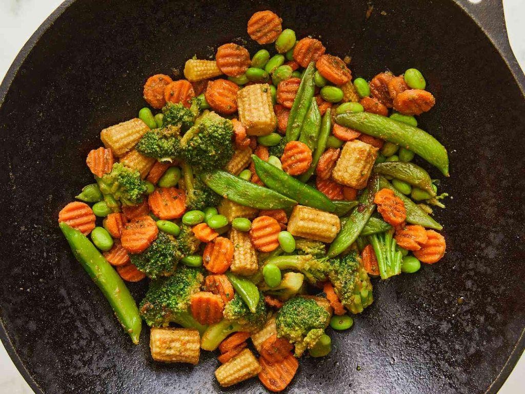 Frozen Veggie Stir-Fry with Soy Sauce
