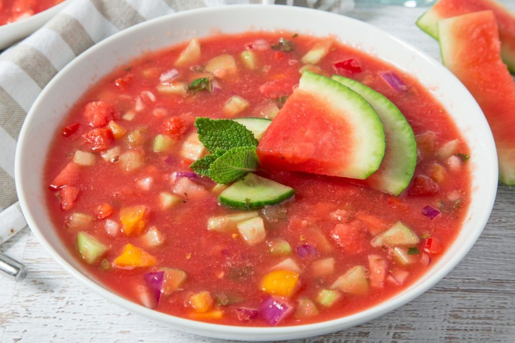 Frozen Watermelon and Cucumber Soup