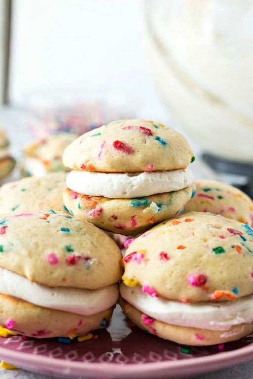 Funfetti Whoopie Pies Made with Cake Mix