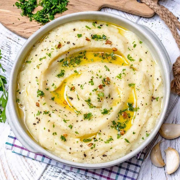 Garlic Butter Baby Cauliflower Mash