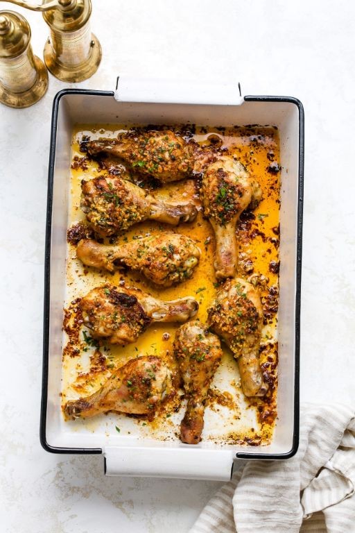 Garlic Butter Baked Keto Chicken Legs