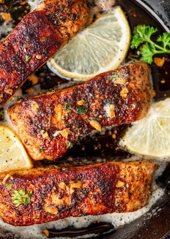 Garlic Butter Blackened Salmon