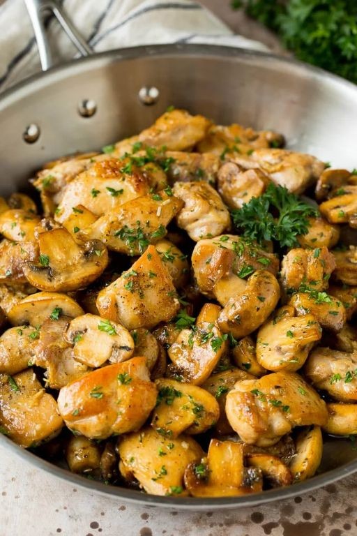 Garlic Butter Chicken and Mushroom Dressing