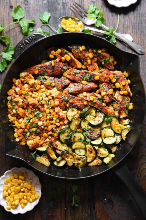Garlic Butter Chicken with Sautéed Zucchini