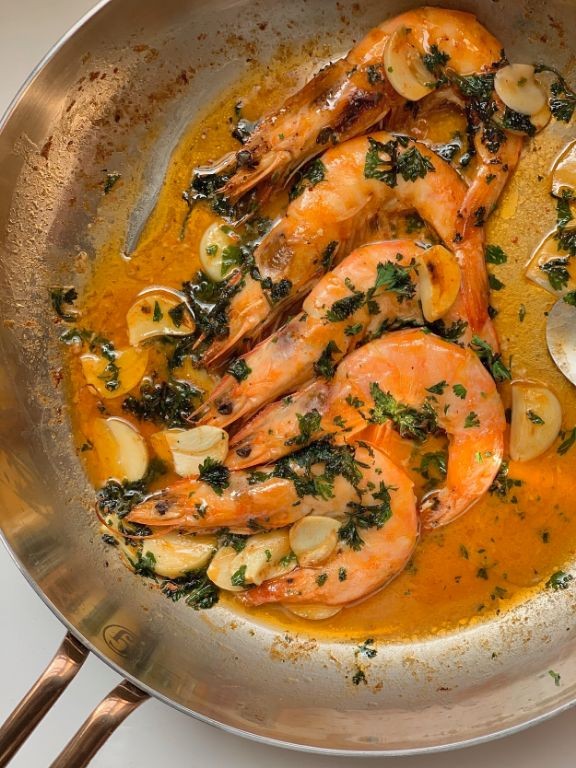 Garlic Butter Head on Shrimp Skillet