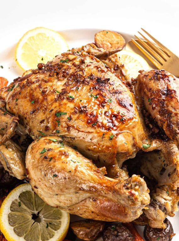 Garlic Butter Instant Pot Whole Chicken