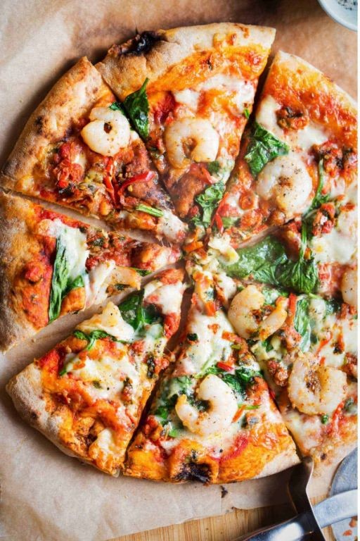 Garlic Butter Prawn Pizza