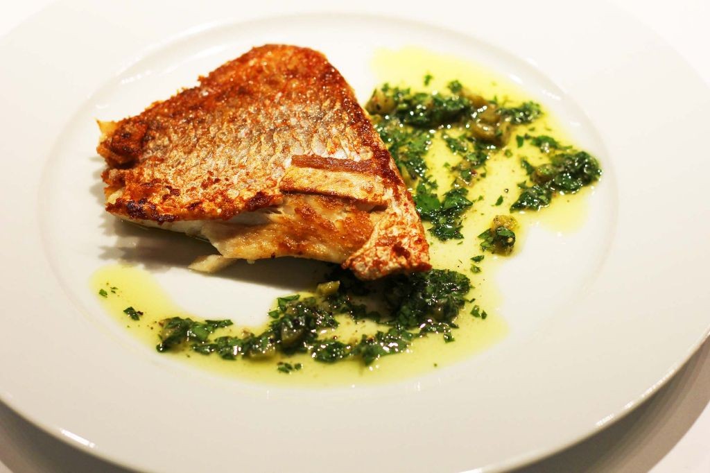 Garlic Butter Red Snapper Fillet with Crispy Skin