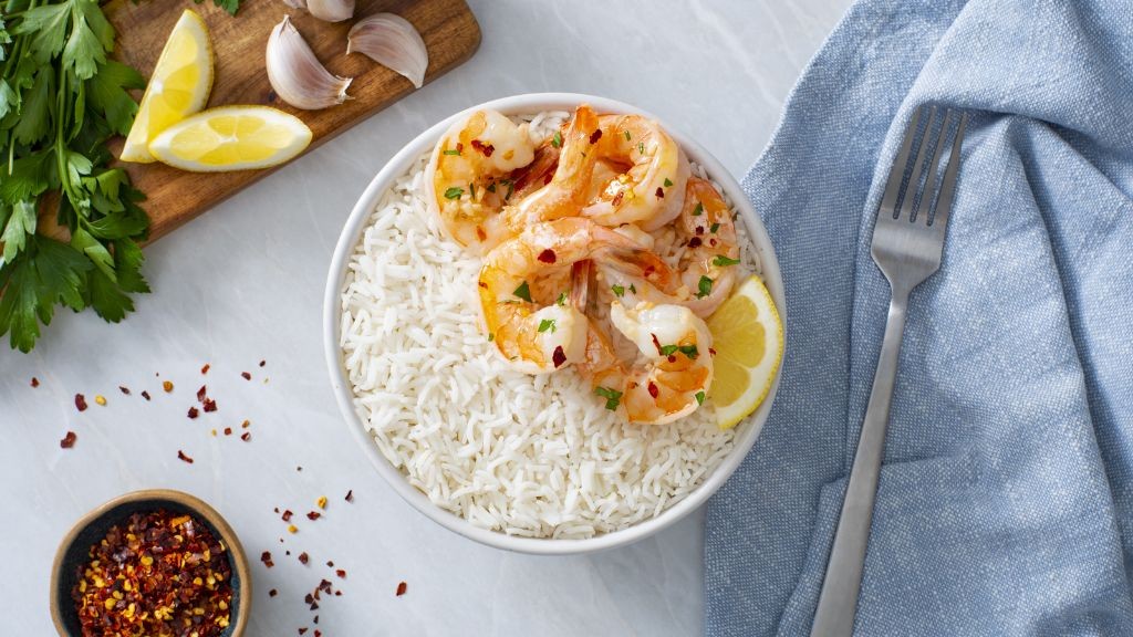 Garlic Butter Shrimp with Rice