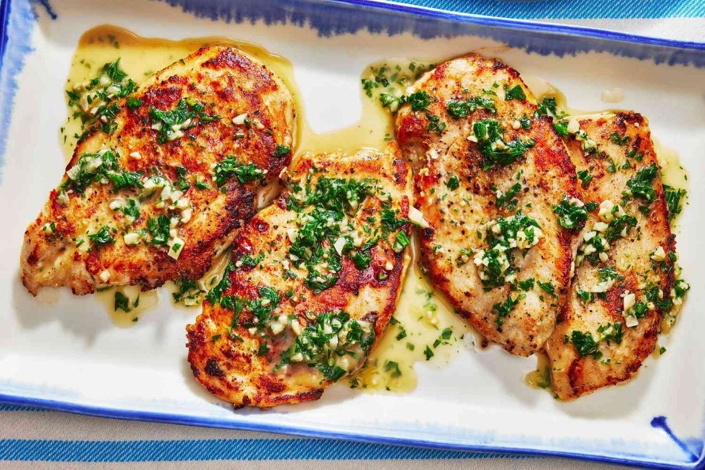 Garlic Butter Split Chicken Cutlets