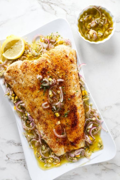 Garlic Butter Traeger Sea Bass