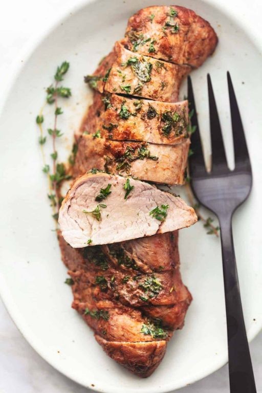 Garlic Herb Butter Pork Tenderloin