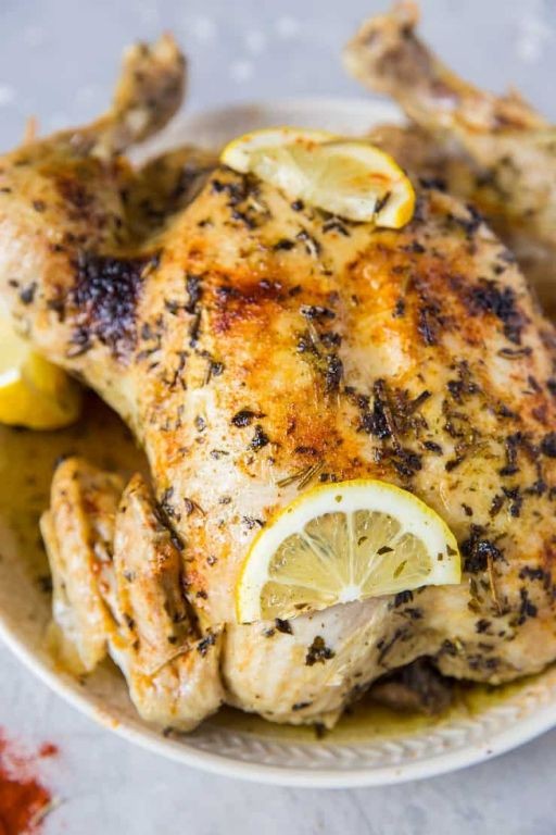Garlic Herb Instant Pot Whole Chicken