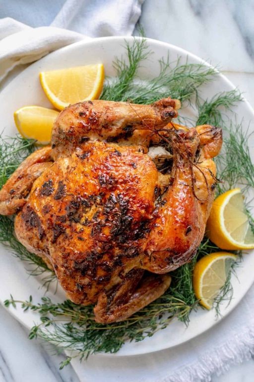 Garlic Herb Roasted Split Chicken