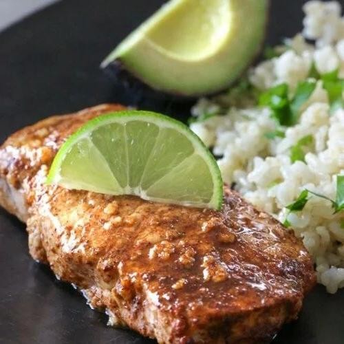 Garlic Lime Cubed Pork Chops