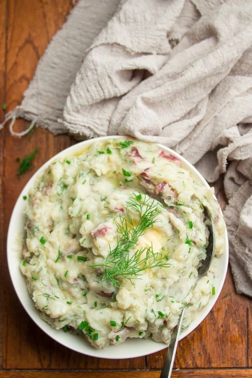 Garlic Mashed Potatoes with Dill