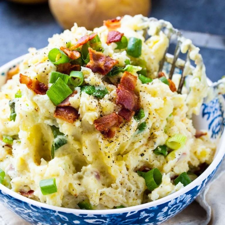 Garlic Mashed Potatoes with Green Onions