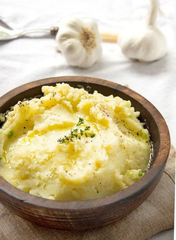 Garlic Mashed Potatoes with Olive Oil