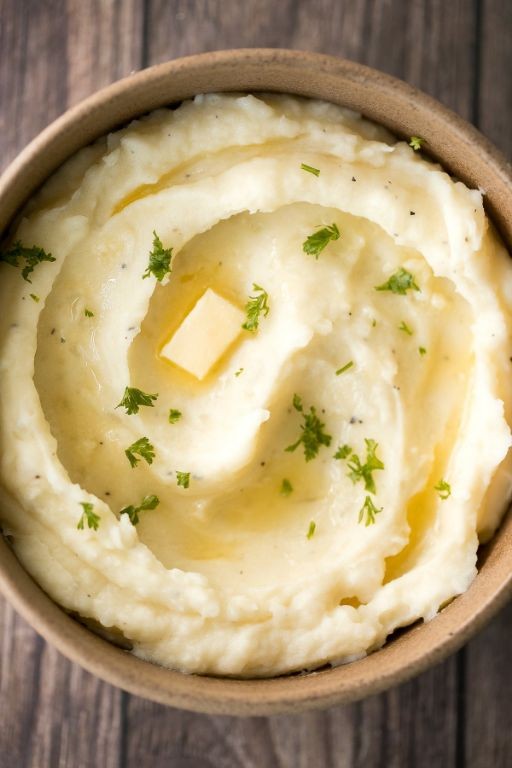 Garlic Mashed Potatoes with Sour Cream