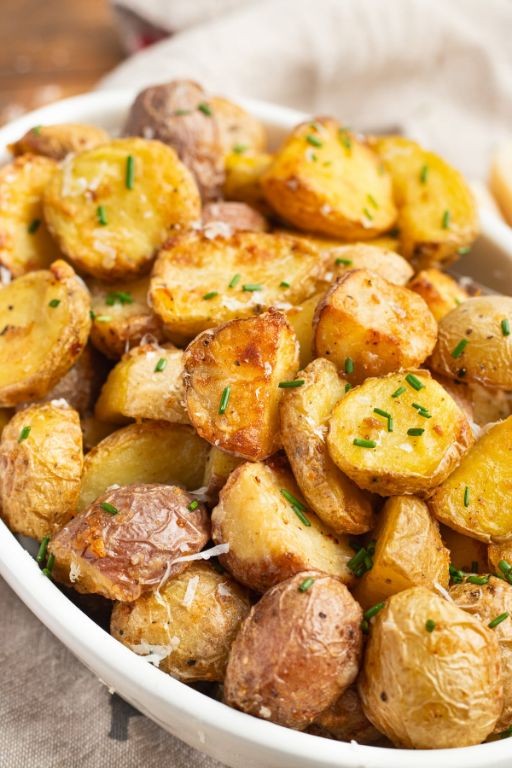 Garlic Parmesan Air Fryer Baby Potatoes