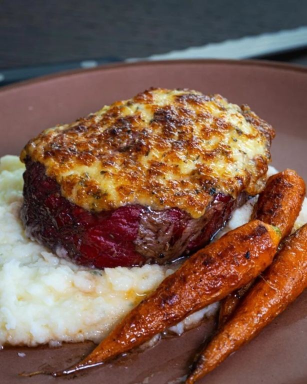 Garlic Parmesan Crusted Flank Steak