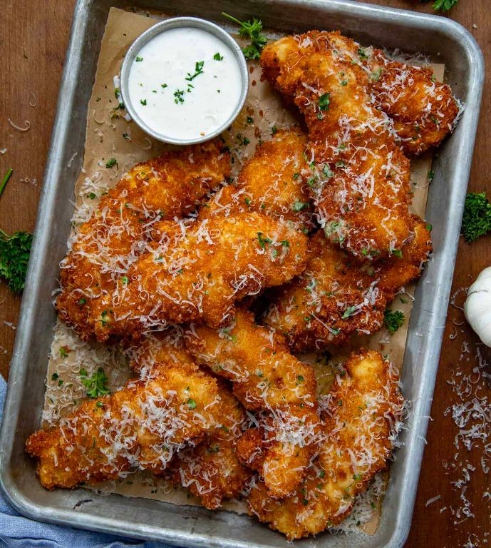 Garlic Parmesan Grilled Chicken Strips
