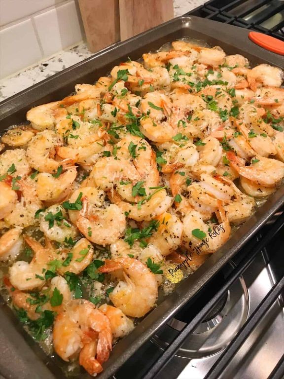 Garlic Parmesan Roasted Shell On Shrimp
