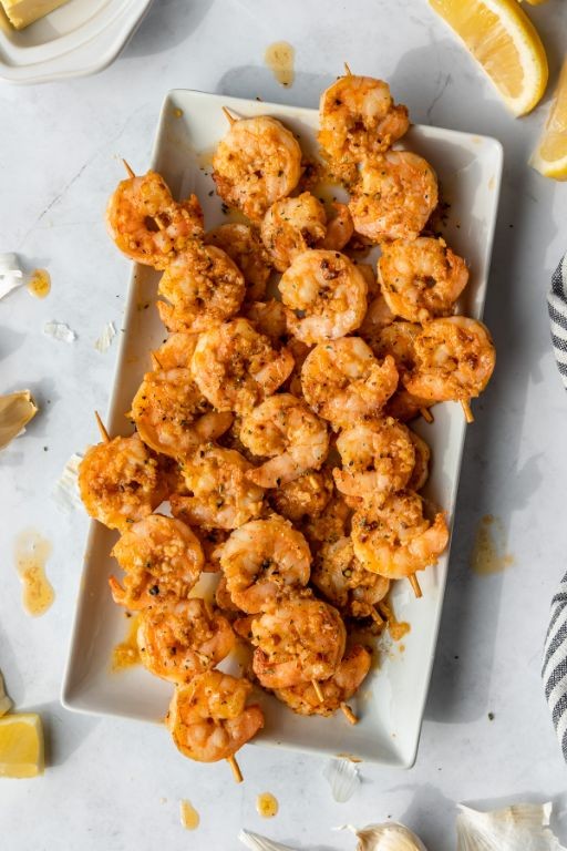 Garlic Parmesan Shrimp Kabobs