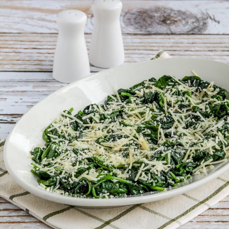Garlic Sauteed Spinach with Parmesan