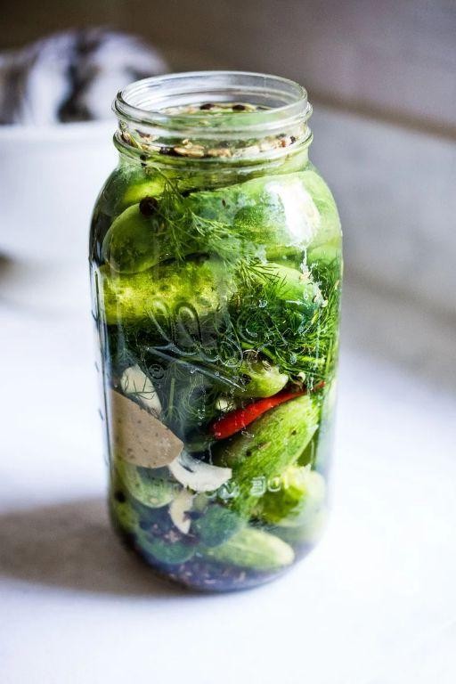 Garlic-Dill Fermented Pickles