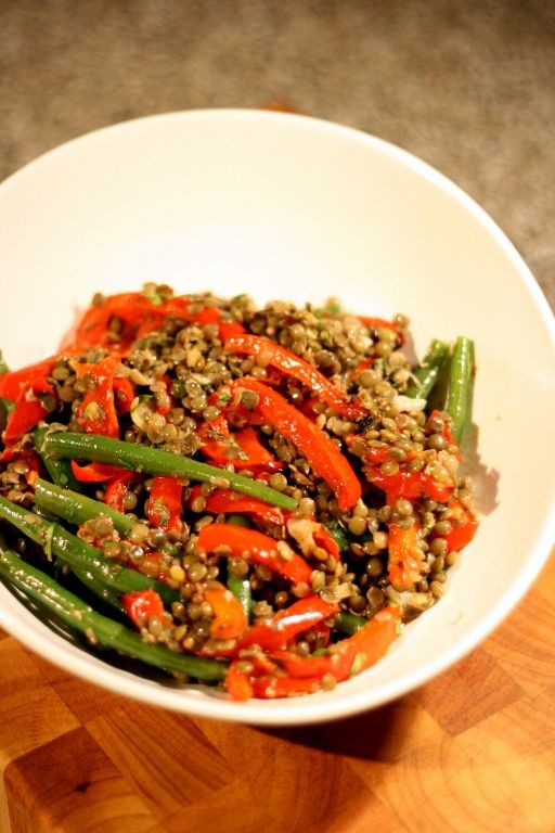 Garlicky Lentil and Bean Salad