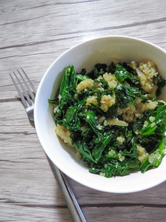 Garlicky Quinoa and Kale Stir-Fry