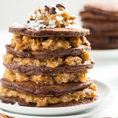 German Chocolate Pancake Roll