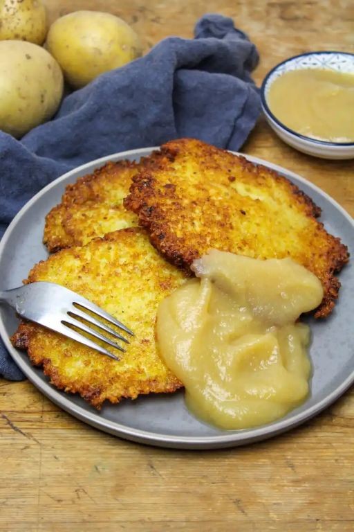 German Potato Pancakes with Applesauce