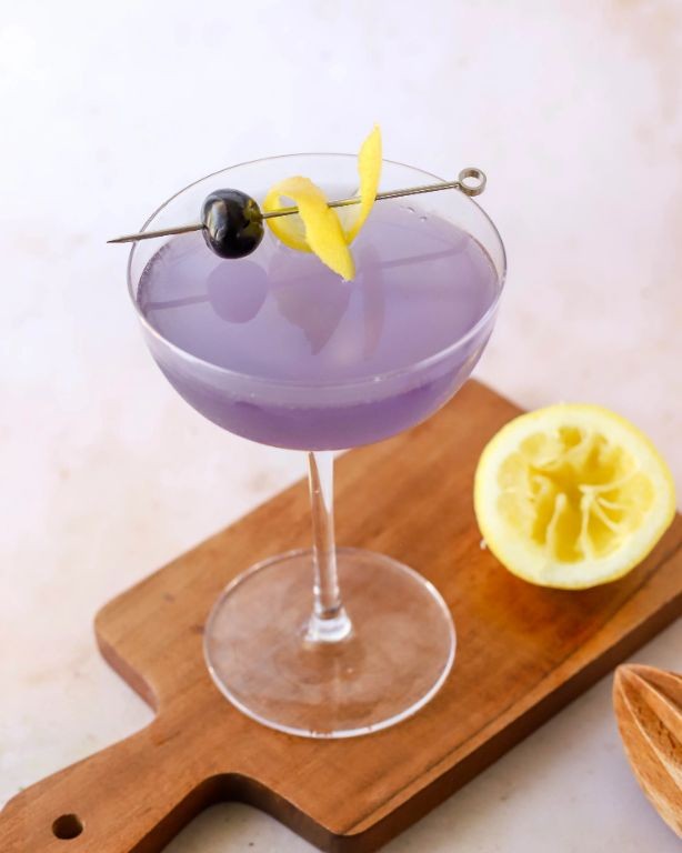 Gin-Free Aviation Mocktail