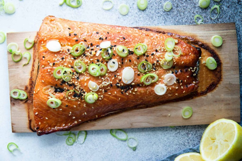 Ginger Soy Cedar Plank Salmon