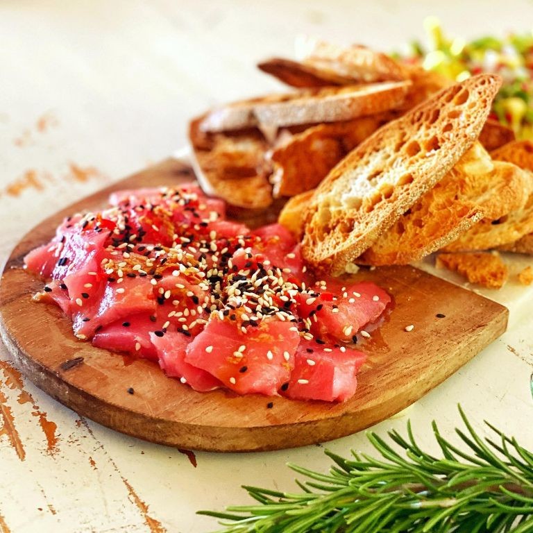 Ginger-Soy Marinated Tuna Sashimi