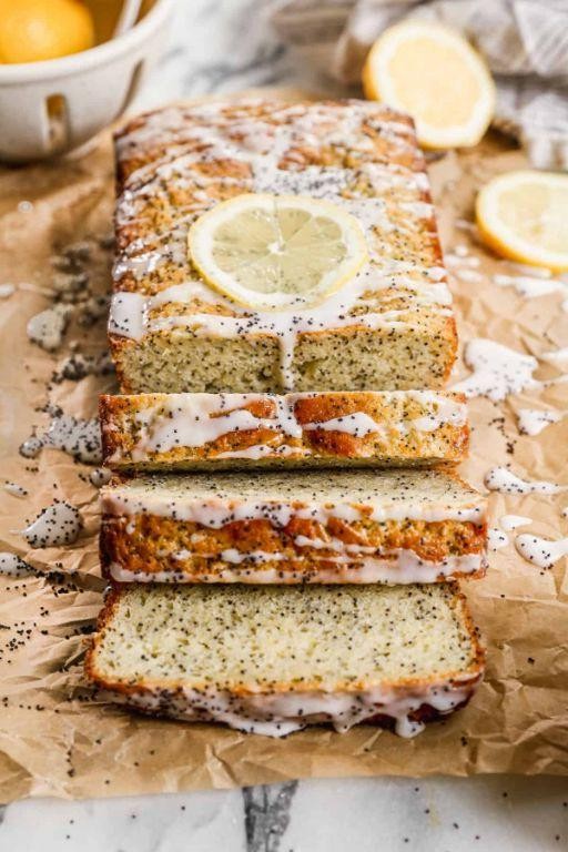 Glazed Lemon Poppy Seed Holiday Bread
