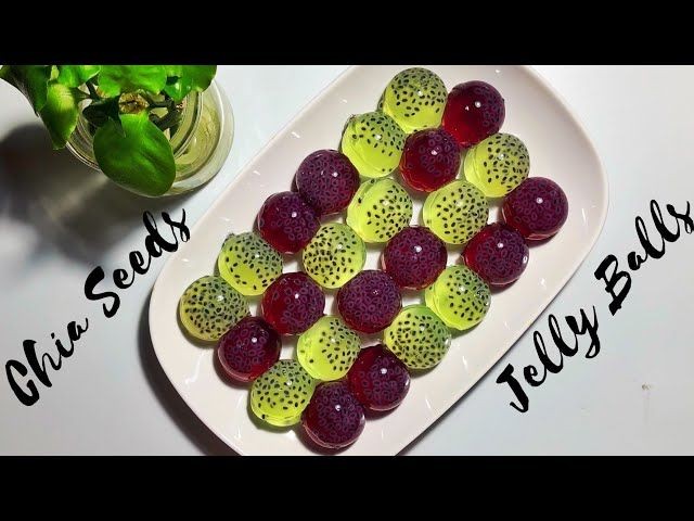 Glucose jelly with chia seeds