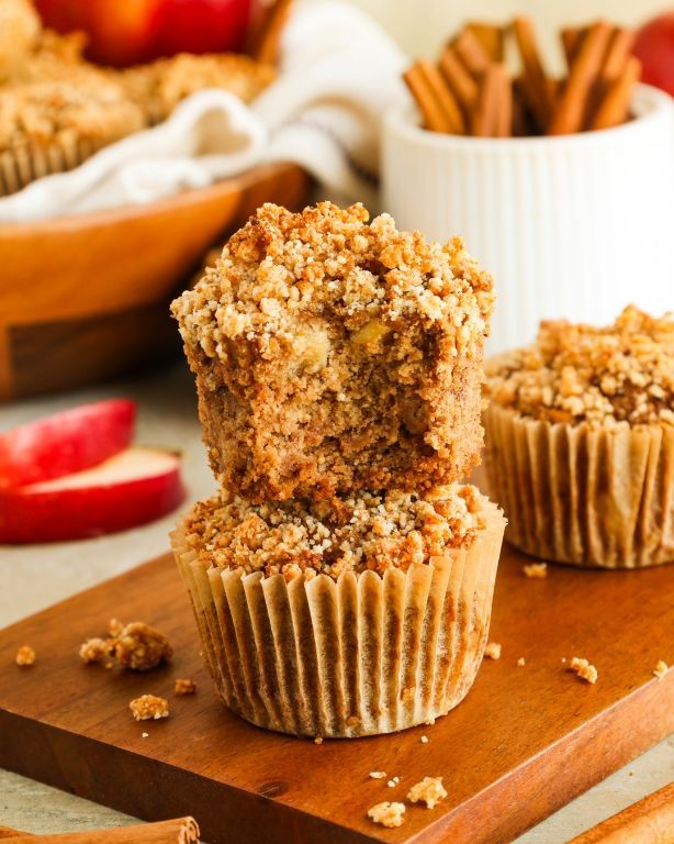 Glucose-fueled apple cinnamon muffins